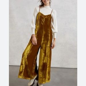 Anthropologie Andromeda Velvet Jumpsuit